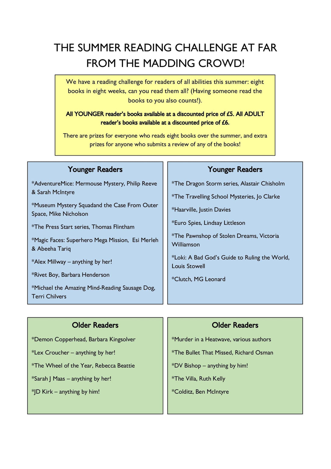 The Summer Reading Challenge is live!