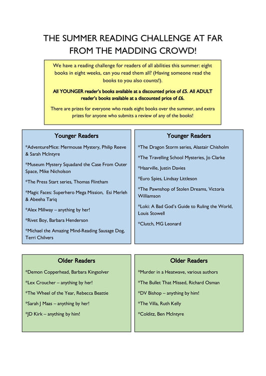 The Summer Reading Challenge is live!