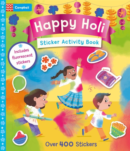 Happy Holi Sticker Activity Book : With over 400 stickers - 9781035088478