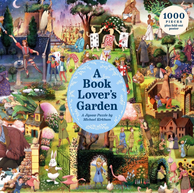 A Book Lover's Garden : A 1000-piece jigsaw puzzle by Michael Kirkham - 9781399629553