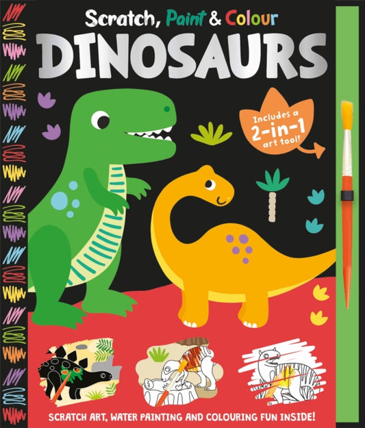 Scratch, Paint & Colour Dinosaurs - 9781835551387