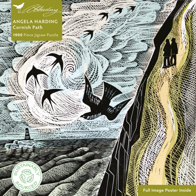 Adult Sustainable Jigsaw Puzzle Angela Harding: Cornish Path : 1000-pieces. Ethical, Sustainable, Earth-friendly - 9781839648199