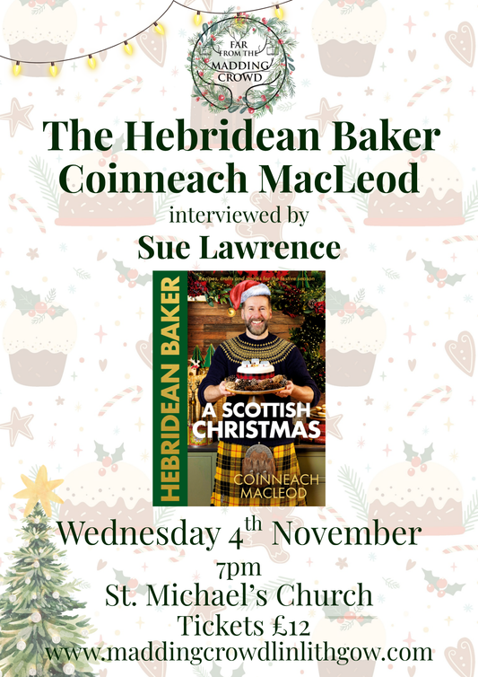 Coinneach Macleod interviewed by Sue Lawrence, Wednesday 4th November, 7.00pm